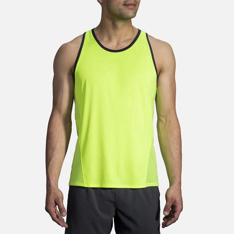 Brooks Stealth Mens Running Tank Top - Yellow - Indonesia (PTRL-15670)